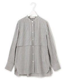 ICB 【洗える】キュプラローンストライプ シャツ