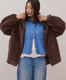 AMERICAN HOLIC スタンドカラーミニファーブルゾン