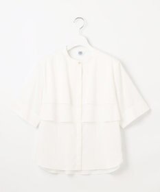 J.PRESS LADIES L 【洗える】ラミーポプリン ティアード ブラウス