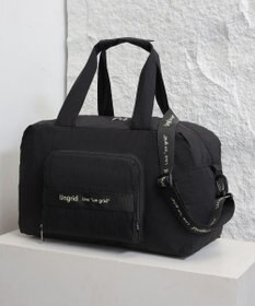style code 【Ungrid/アングリッド】撥水軽量ソフトナイロン ロゴテープ折り畳みラージ　トラベルボストンバッグ(33L）