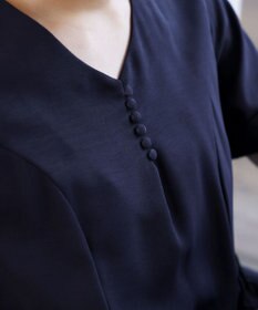 Tiaclasse 【洗える】サイドギャザーワンピース