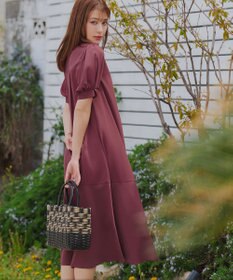 Tiaclasse 【洗える・XSサイズ】裾切替マーメイドフレアワンピース