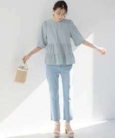 組曲 S エンブロイダリーレースフリル ブラウス