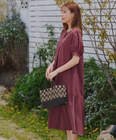 Tiaclasse 【洗える・XSサイズ】裾切替マーメイドフレアワンピース