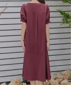 Tiaclasse 【洗える・XSサイズ】裾切替マーメイドフレアワンピース