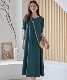 Tiaclasse 【洗える・XSサイズ】裾切替マーメイドフレアワンピース