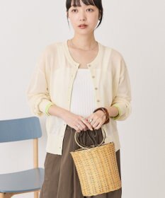 AMERICAN HOLIC シアー配色ニットカーディガン