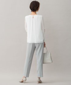 自由区 【XSサイズ～/洗える】ダブルフェイススーティング テーパードパンツ