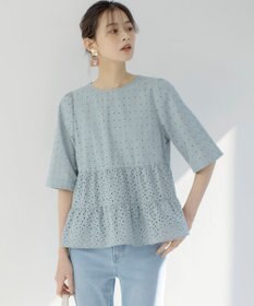 組曲 S エンブロイダリーレースフリル ブラウス