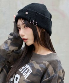 WEGO メタルチャームニットキャップ