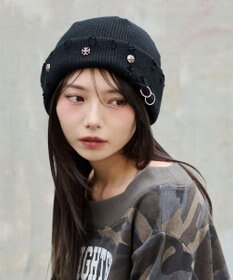 WEGO メタルチャームニットキャップ