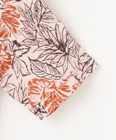 JOSEPH ABBOUD 【サスティナブルな麻混】コットンリヨセルリネンリーフプリント 半袖シャツ