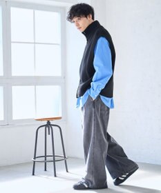 WEGO 【ウエストゴム】スーパーバギーデニムスラックス