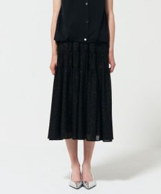 GRACE CONTINENTAL シフォンカットジャガードスカート