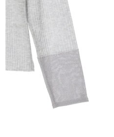 Green Parks AnriettMusee ラメ切替スリーブリブシアーニット