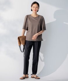 自由区 【WEB限定・洗える・XSサイズあり】シャドウサッカー カットソー