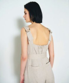 GRACE CONTINENTAL 麻調ベルトサロペット