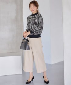 ANY SIS 【洗える】フラッフィーパターン ニット