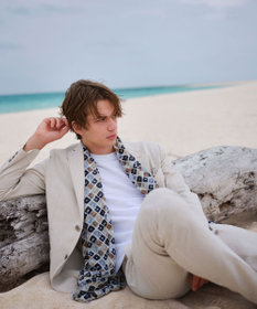 JOSEPH ABBOUD 【V.FRAAS】ビンテージジオメトリック ストール