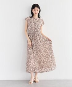 YECCA VECCA 花柄プリーツワンピース