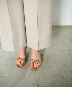 GRACE CONTINENTAL 麻調ベルトサロペット