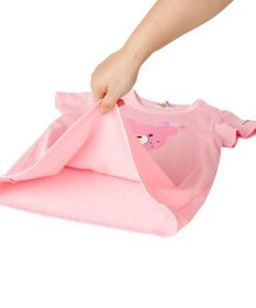 MIKI HOUSE HOT BISCUITS 【80-120cm】カラフルビーンズ フェイスプリント 半袖ワンピース