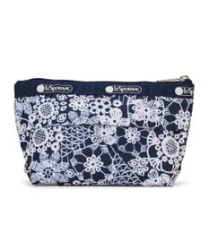 LeSportsac SMALL SLOAN COSMETIC/フローラルレースネイビー