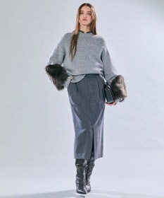 BEIGE， 【VERY NaVY12月号掲載】TERNES / ビックポケットプルオーバーウールブラウス