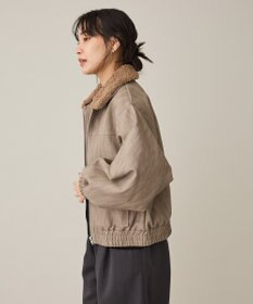 CRAFT STANDARD BOUTIQUE フェイクレザー衿ボアブルゾン