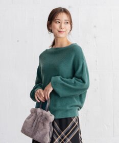 ANY 【洗える】カシミヤブレンドガーターニット