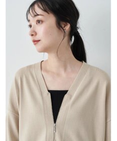 earth music&ecology ＶネックＺＩＰカーディガン