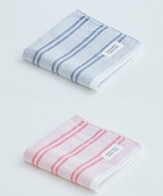 SHINTO TOWEL シマ ハンドタオル ダブル白地 2枚セット