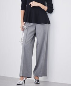 ICB 【洗える】Ｔ/Wブロード ワイドストレートパンツ