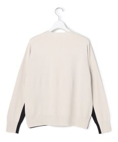 ICB 【洗える】マットヴィスコースポリエステル ブロッキングニット