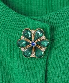 組曲 S 【組曲×setsuko sagittaire】ビジューボタンカーディガン