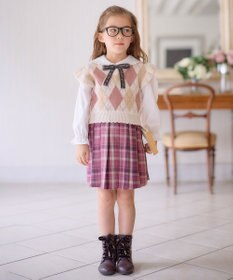 ANY KIDS チェック プリーツ スカパン