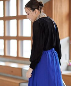 Tiaclasse 【洗える】ベロアチュールカットソートップス