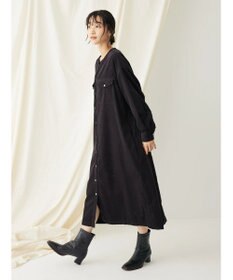 CRAFT STANDARD BOUTIQUE コーデュロイパールドット釦ワンピース