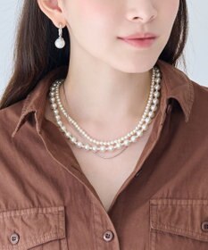 Phoebe 3連ハンサムパールチェーンネックレス
