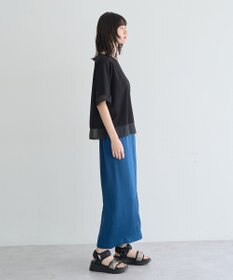 YECCA VECCA シャイニーツイルナロースカート