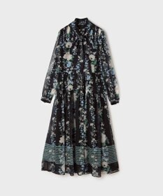 GRACE CONTINENTAL フラワープリントティアードワンピース