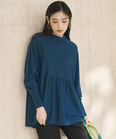 23区 【洗える】ウールギャザー ドルマンスリーブ ニット ピーコックグリーン系