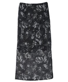 Green Parks モノトーンフラワータイトスカート