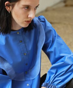 #Newans 【洗濯機可能】ウェイビービブデザインブラウス