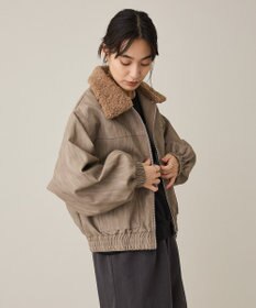 CRAFT STANDARD BOUTIQUE フェイクレザー衿ボアブルゾン