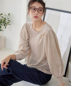 Tiaclasse 【洗える】ベロアチュールカットソートップス