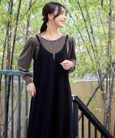 Tiaclasse 【洗える】ベロアチュールカットソートップス