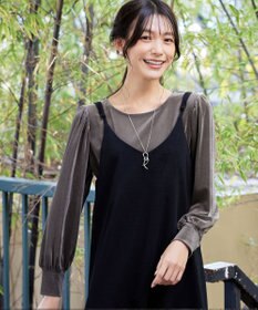 Tiaclasse 【洗える】ベロアチュールカットソートップス