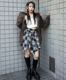 WEGO 【25年秋冬新作】ファーフードBIGZIPパーカー