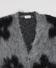 WEGO 【ユニセックス着用ITEM/MLサイズ展開】モヘアタッチパターンカーディガン